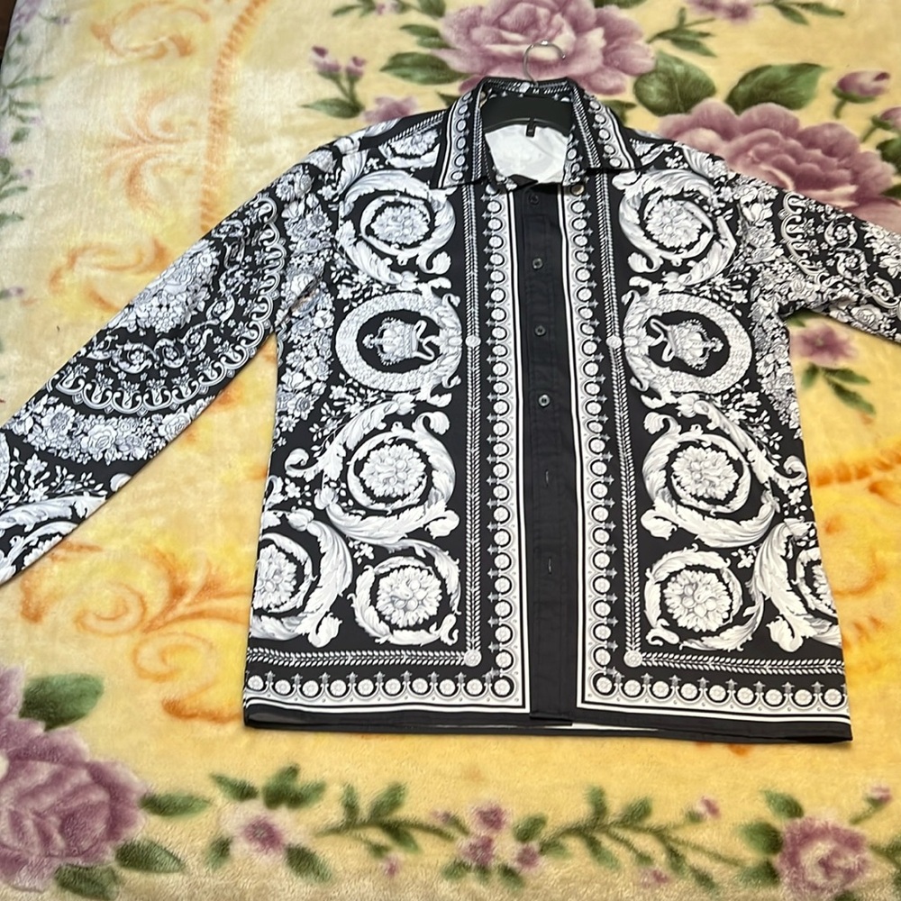 Black/White Elegant Dress Shirt